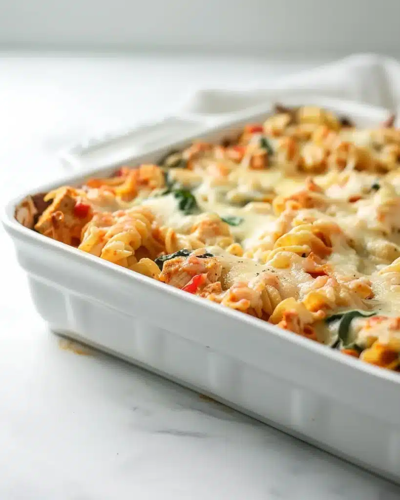 Cheesy Buffalo Chicken Pasta Bake