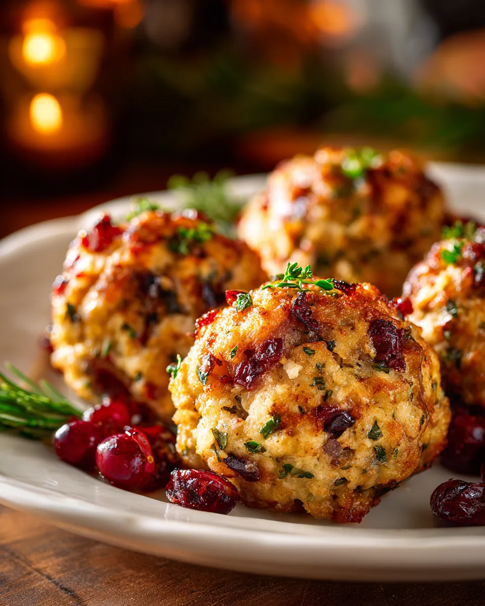Cranberry Turkey Stuffing Balls upscaled 68d0a0bfa4dba