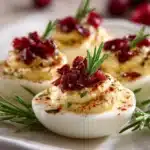Harvest Cranberry Deviled Eggs