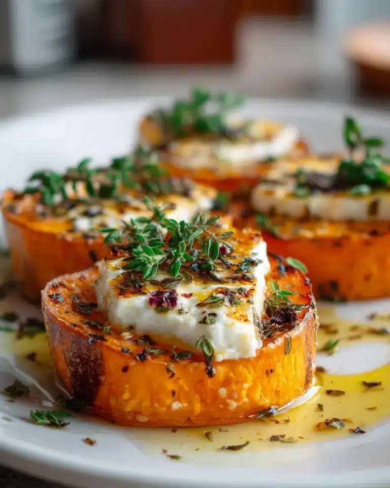 Honey Feta Sweet Potato Rounds