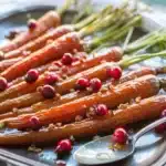 Maple roasted carrots with cranberries