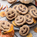 Milk Chocolate Stuffed Jack-O'-Lantern Cookies