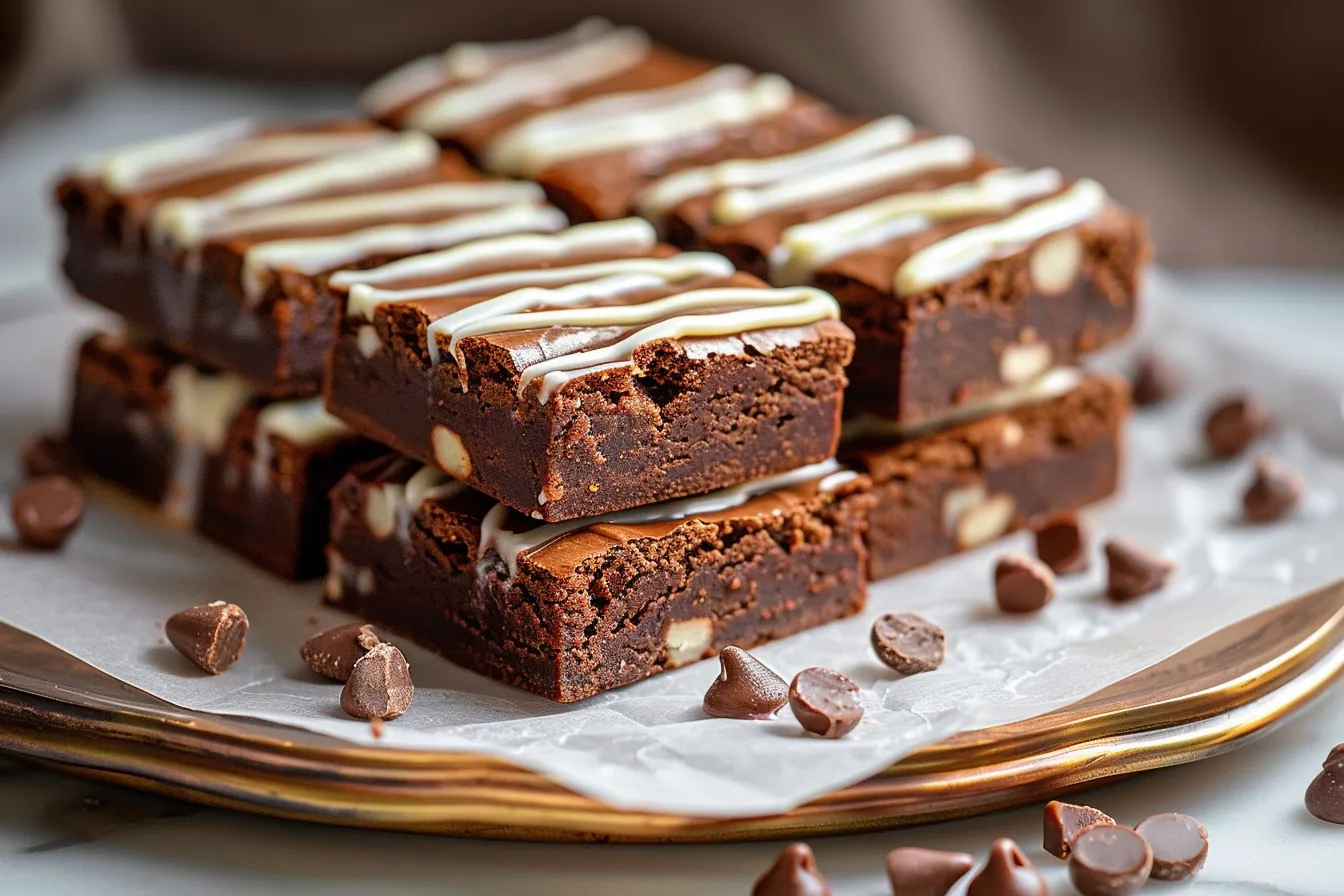 Brownies with White Chocolate Drizzle Recipe 4 Brownies with White Chocolate upscaled 68f6e0efc85b2