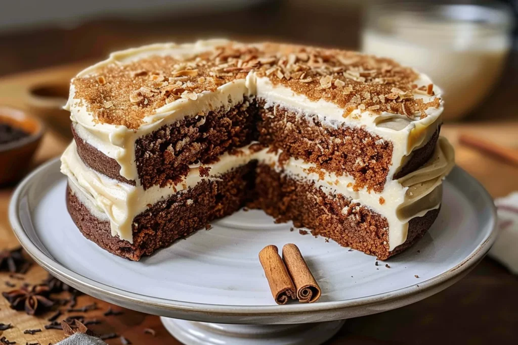 Chai Tea Cake with Ginger Cream Cheese Frosting