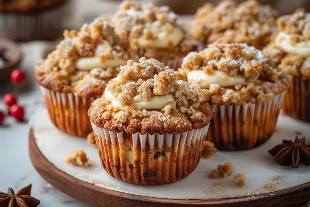 Eggnog Crumble Muffins