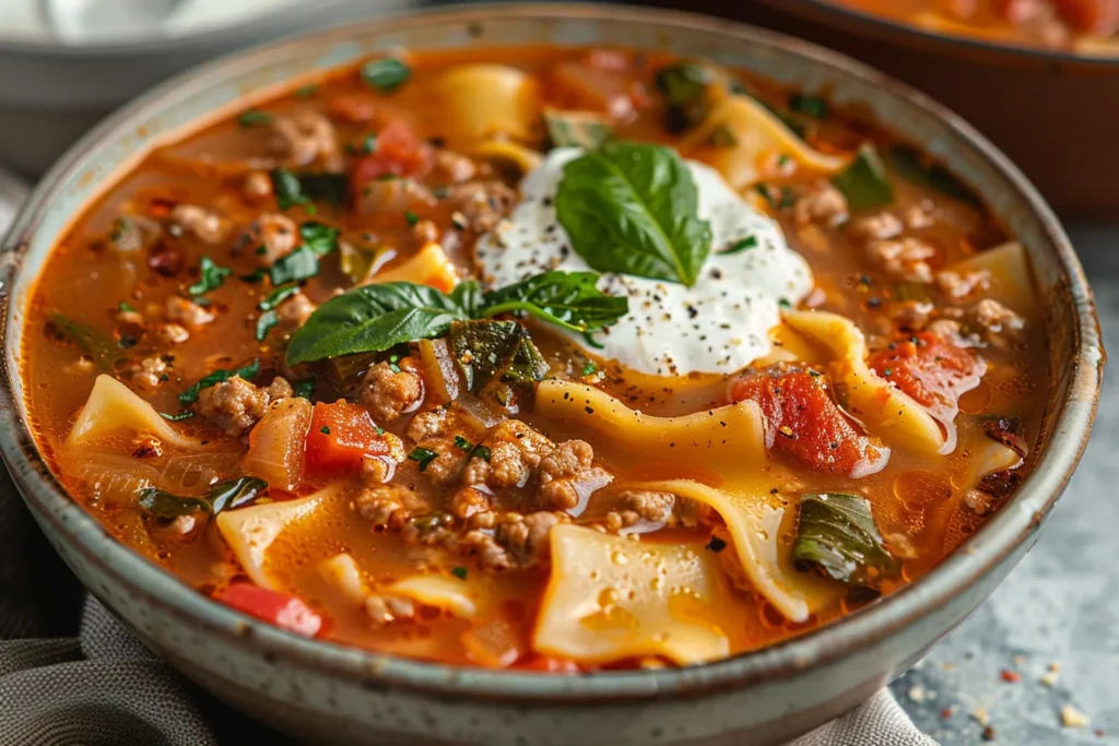 Gluten Free Lasagna Soup (Dairy Free)