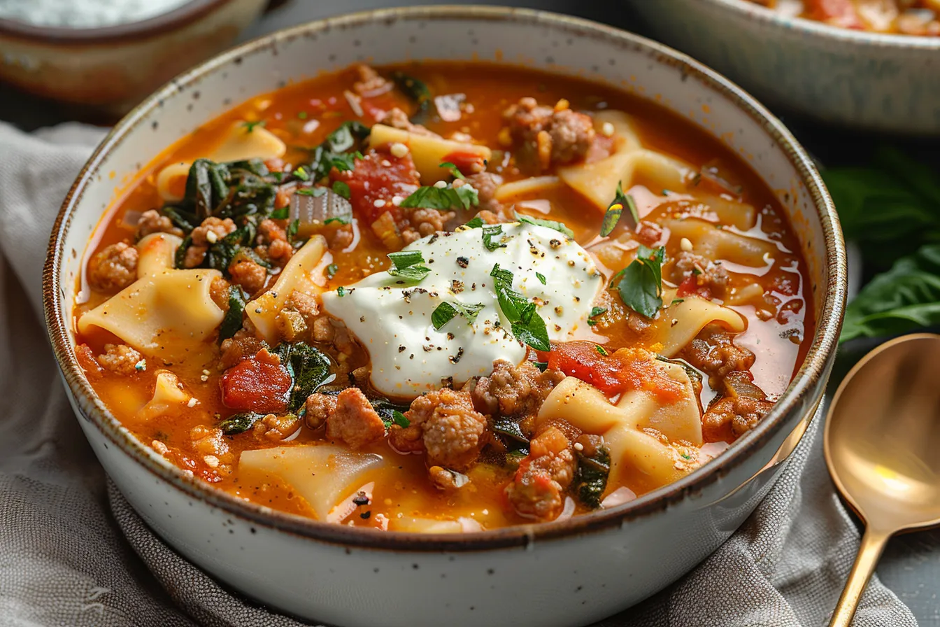 GlutenFree Lasagna Soup DairyFree 5 Gluten Free Lasagna Soup upscaled 68e71b9699489
