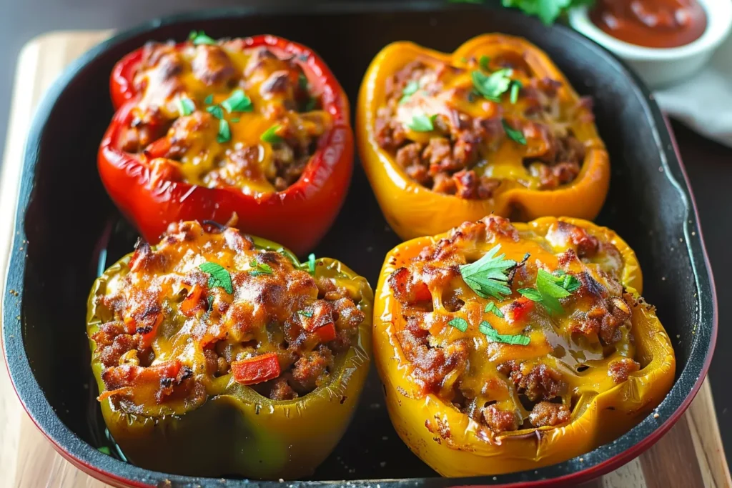 Ground Turkey Stuffed Peppers