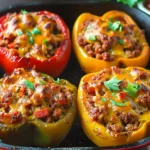 Ground Turkey Stuffed Peppers
