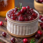 Honey Bourbon Cranberry Sauce