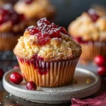 Leftover Cranberry Sauce Coffee Cake Muffins