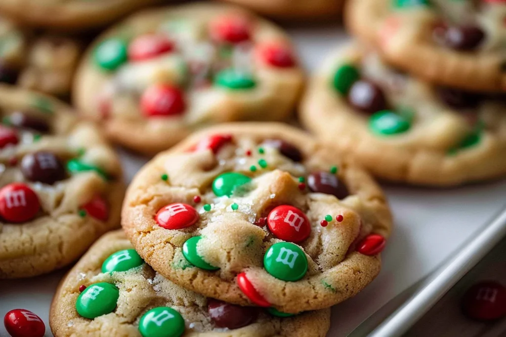 M&amp;M Christmas Cookies