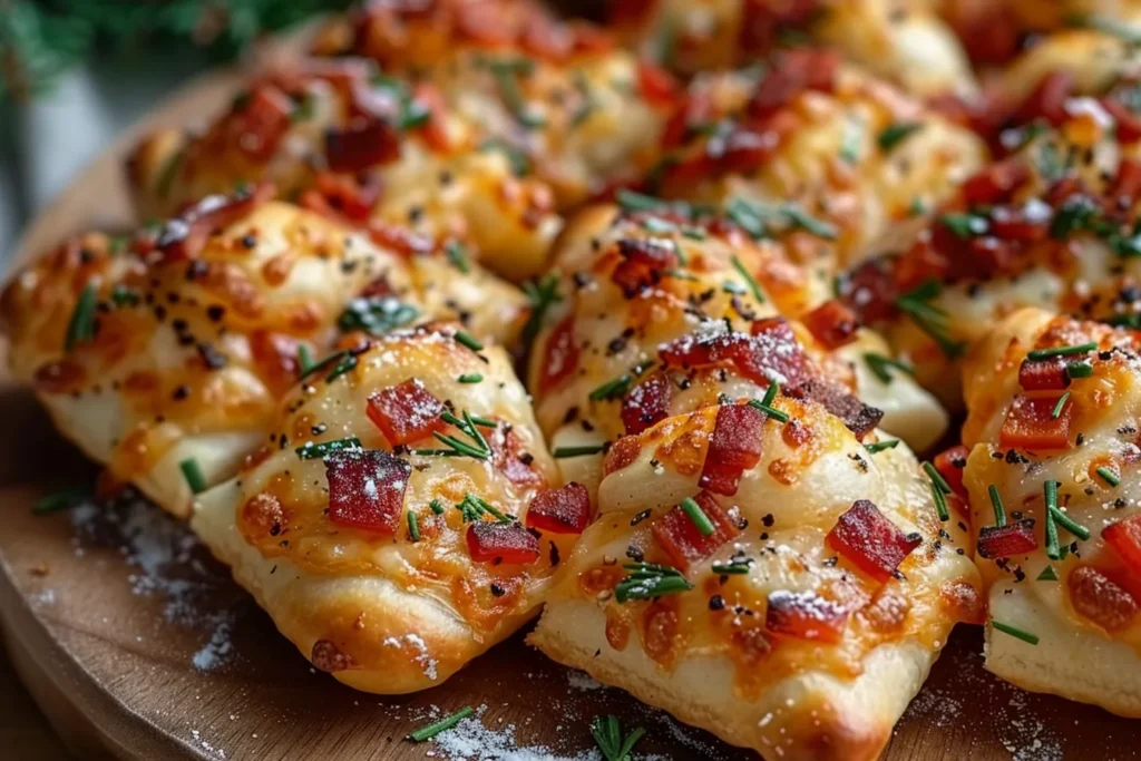 PUFF PASTRY CHRISTMAS TREE PIZZA BITES