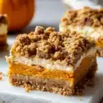 Pumpkin Cheesecake Bars with Streusel