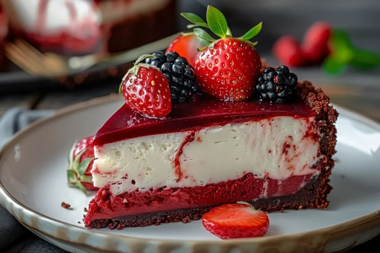 Red Velvet Strawberry Cheesecake