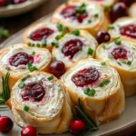 Savory Christmas Cranberry Roll Ups