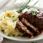 meatloaf and creamy mashed potatoes
