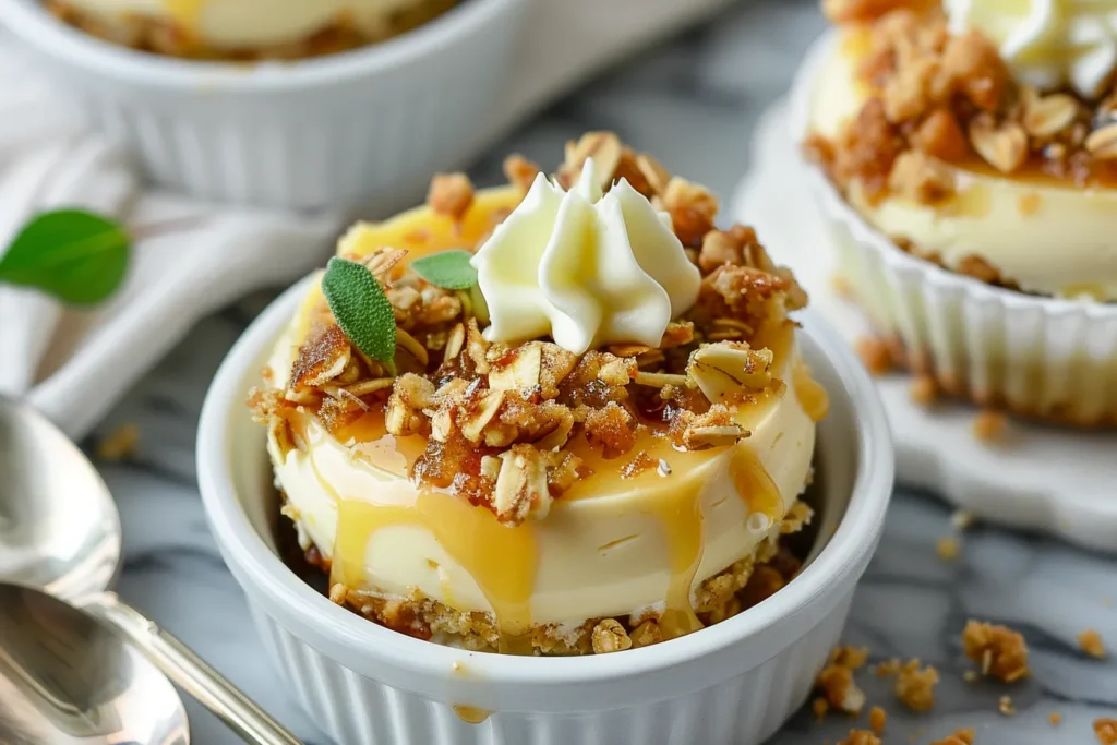 Apple Crisp Mini Cheesecakes 5 Apple Crisp Mini Cheesecakes