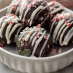 Candy Cane Brownie Bombs Chocolatey