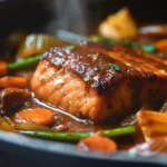 Caribbean Brown Stew Salmon