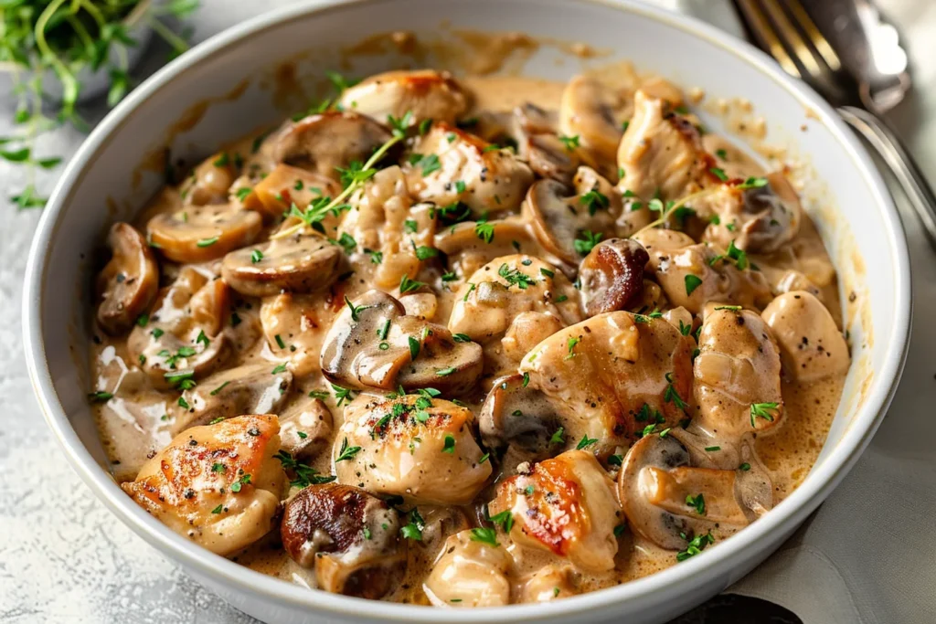 Chicken and Mushroom Stroganoff