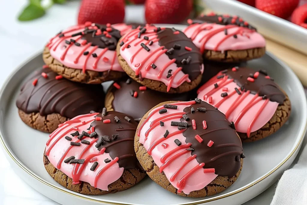 CHOCOLATE COVERED STRAWBERRY COOKIES