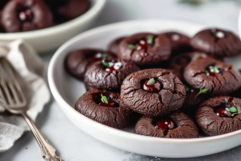 Chocolate Thumbprint Cookies
