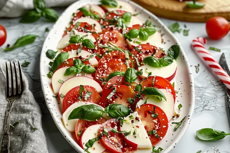 Christmas Caprese Candy Cane Board