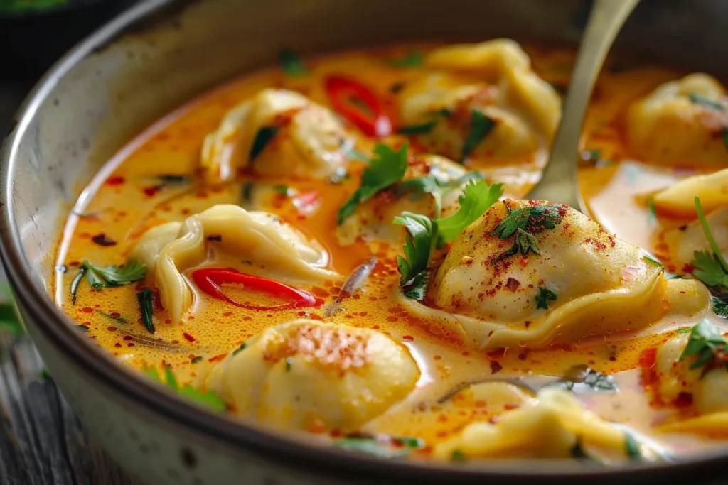 Coconut Curry Soup with Dumplings