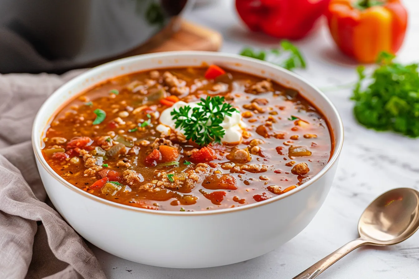 Cozy Crockpot Stuffed Pepper Soup 4 174 cozy crockpot stuffed pepper soup 4 690c99b94123d 1