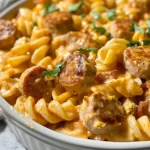Creamy Buffalo Ranch Sausage & Chicken Pasta