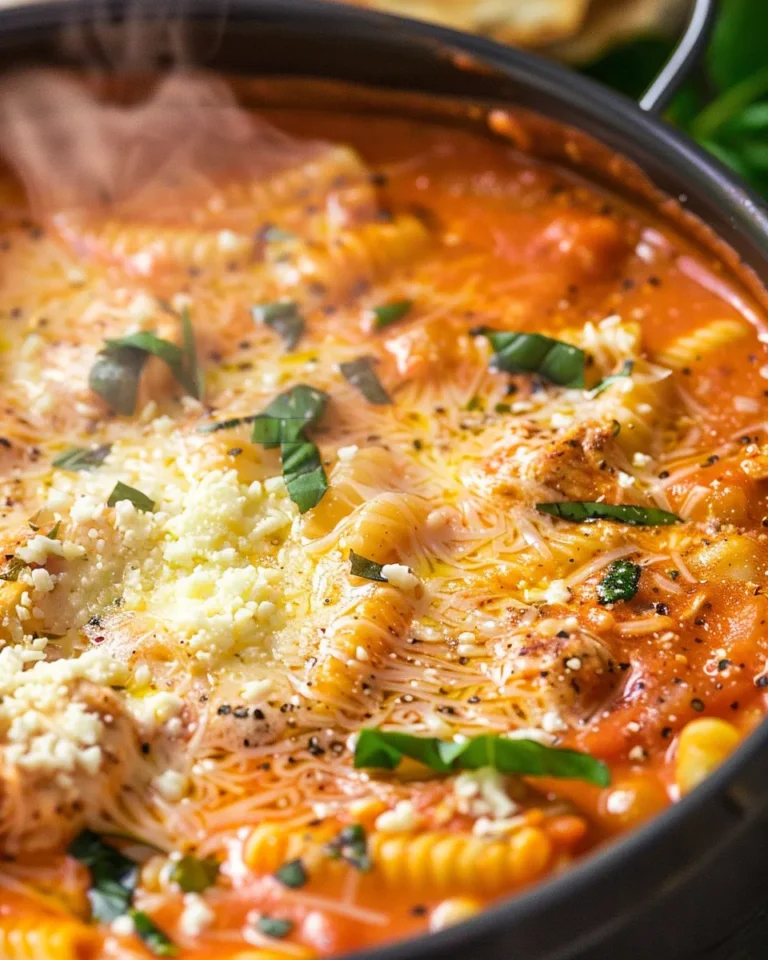CROCKPOT CHICKEN PARMESAN SOUP