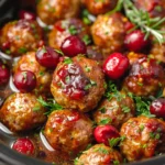 CROCKPOT CRANBERRY MEATBALLS