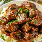CROCKPOT DR. PEPPER STEAK BITES