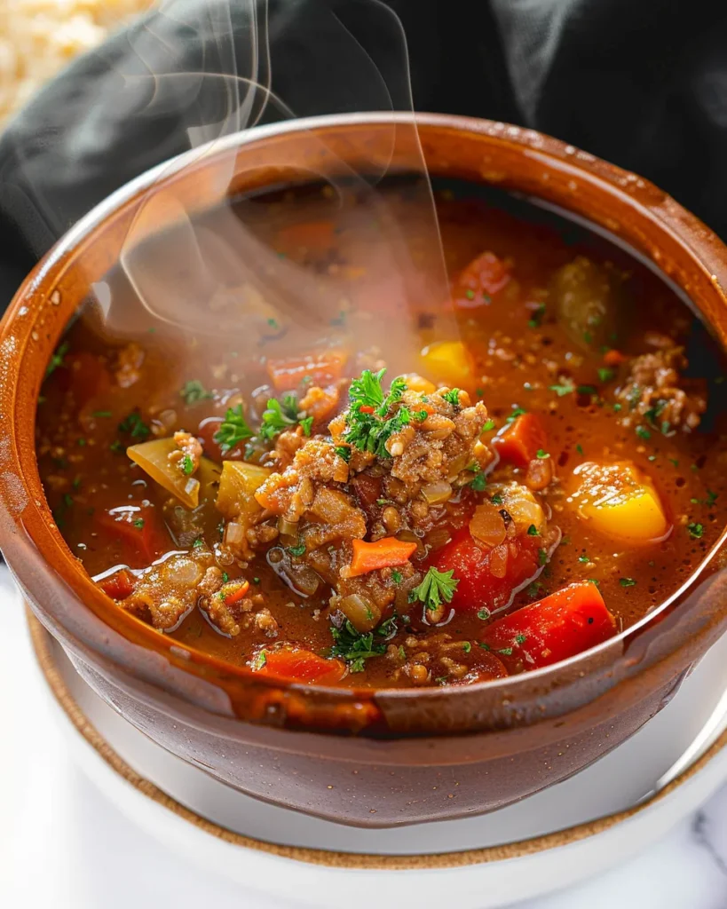 CROCKPOT STUFFED PEPPER SOUP