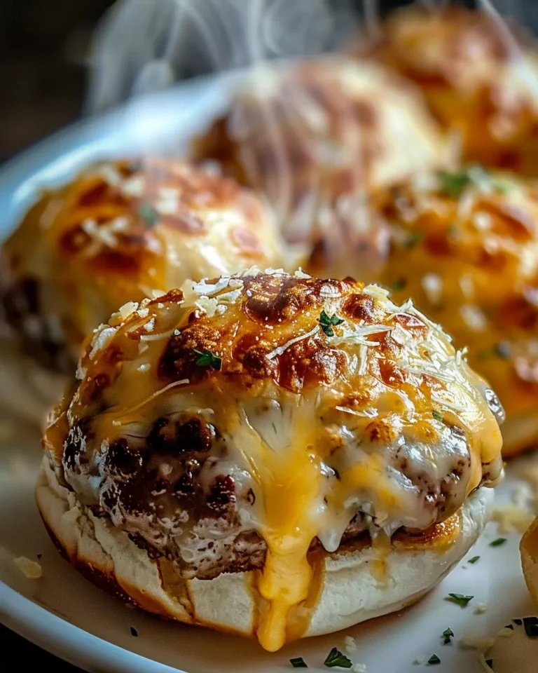 Garlic Parmesan Cheeseburger Bombs
