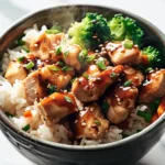 HONEY GARLIC CHICKEN RICE BOWL