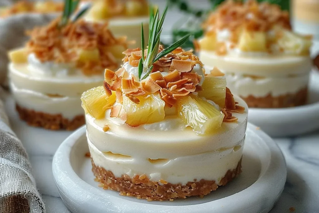 Mini Pineapple Condensed Coconut Milk Cheesecakes