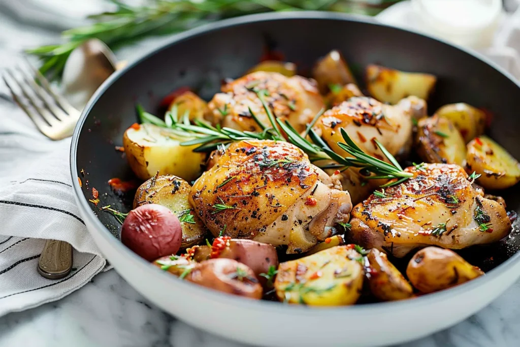 One-Pan Chicken and Potatoes with Rosemary