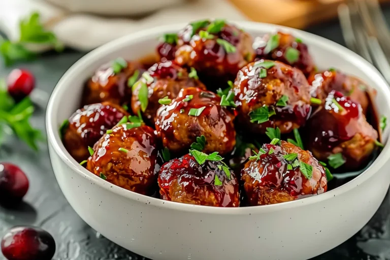 Quick Christmas Cranberry Meatballs