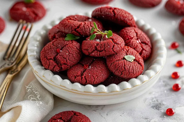 Red Velvet Blossoms Cookies