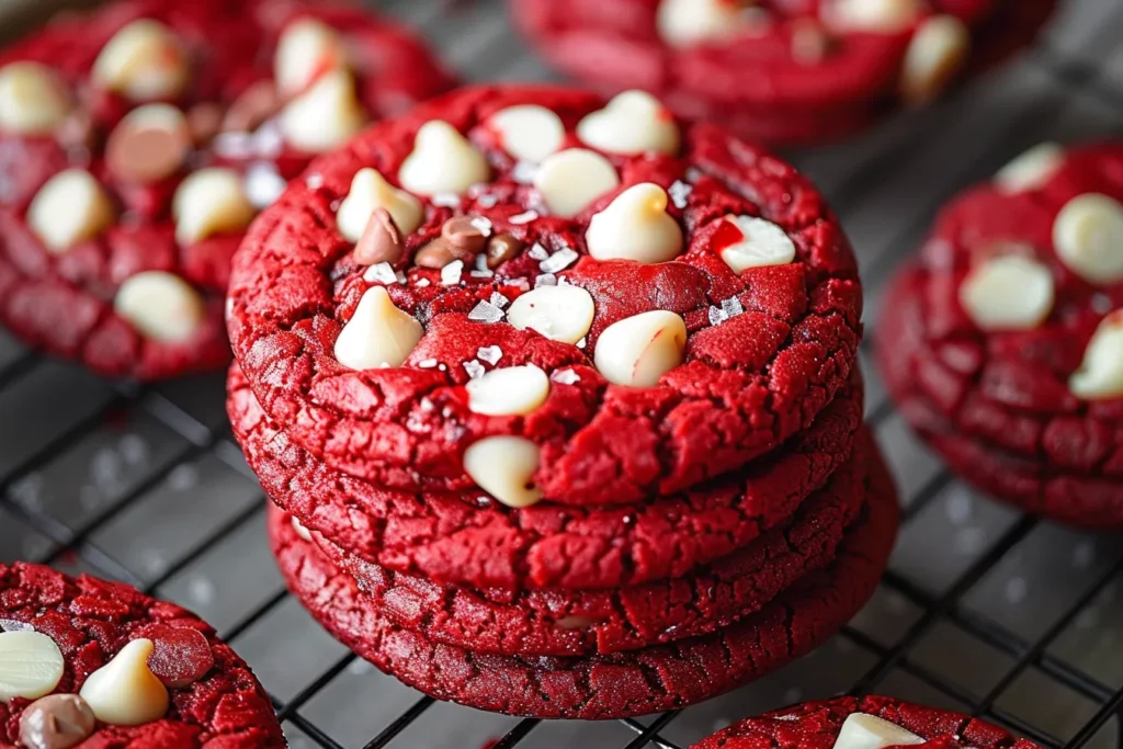 Red Velvet Chocolate Chip Cookies