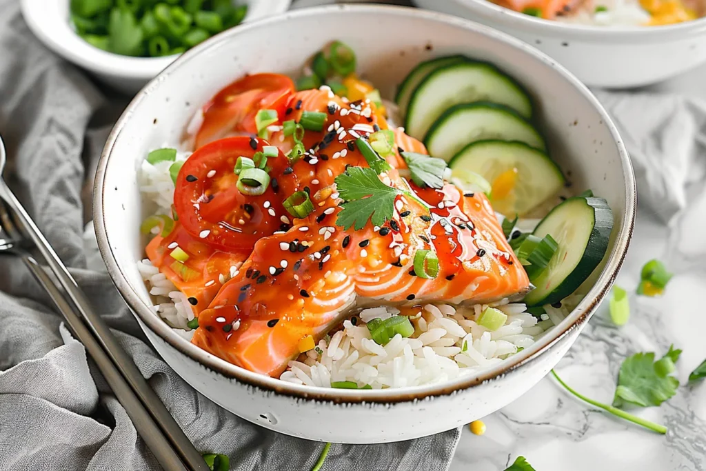 SPICY SRIRACHA SALMON BOWLS