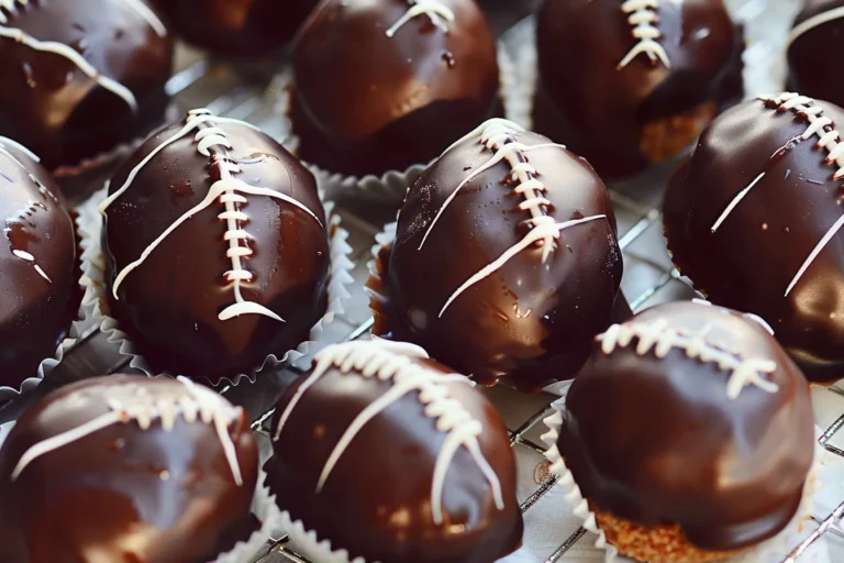 Super Bowl Dessert: Chocolate Football Buckeyes