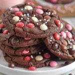 Valentine's Chocolate M&M Cookies