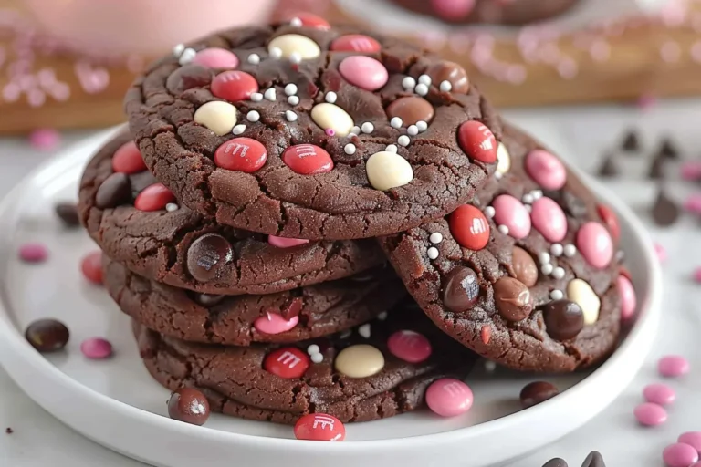 Valentine's Chocolate M&amp;M Cookies