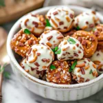 White Chocolate Pretzel Rolo Bites