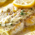 Baked Fish with Lemon Cream Sauce