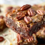 Caramel Pecan Brownies (No-Bake, Vegan)