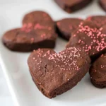 Chocolate Shortbread Heart Cookies
